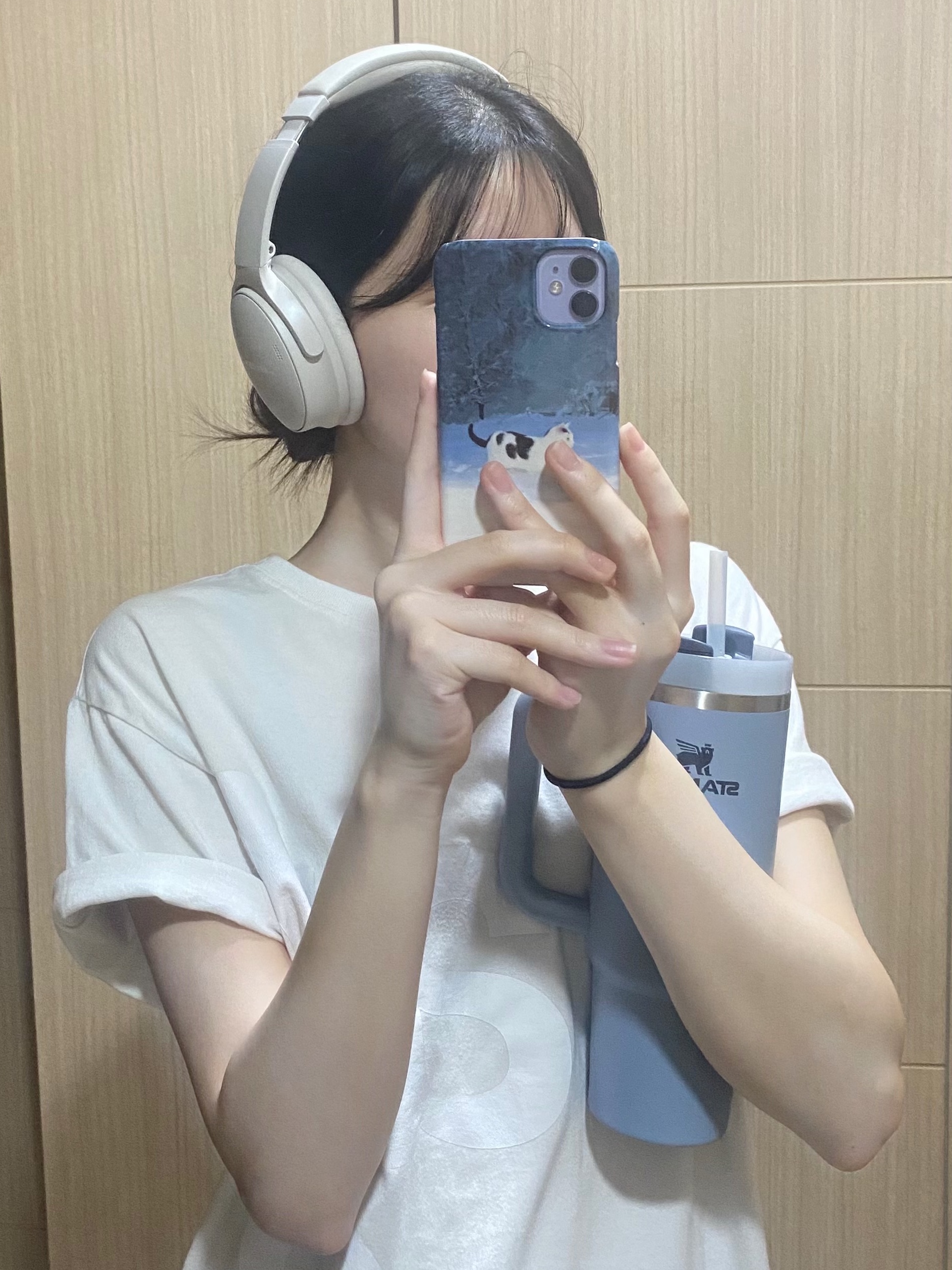 BOSE QC White Smoke (Korean Ver.), Stanley The Quencher H2.0 Flowstate Tumbler 887ml Chambray 착용 스타일