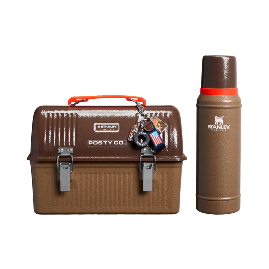 Stanley x The Post Malone Legendary Classic Bottle Lunch Box Set Hammertone Coyote Brown