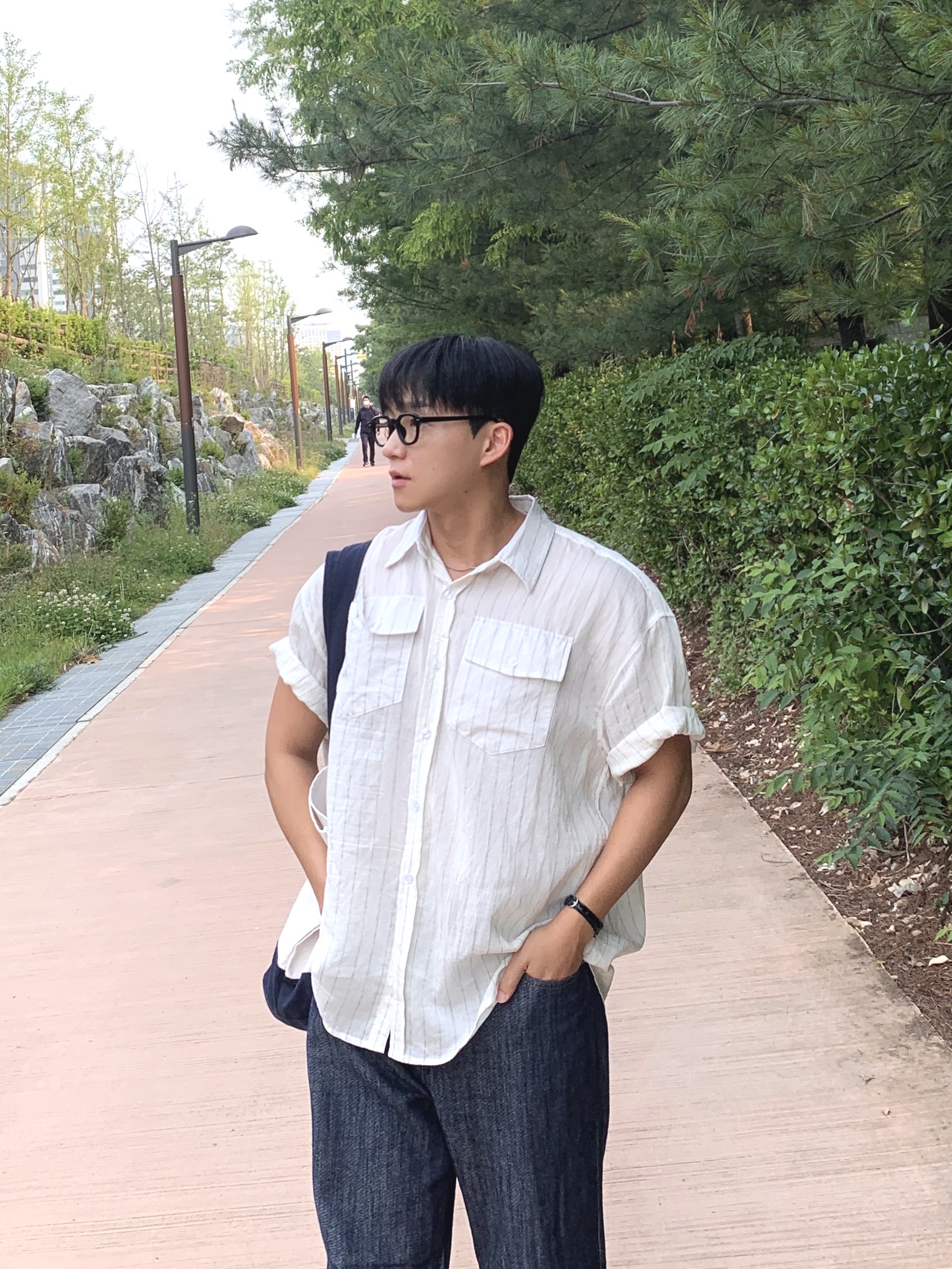 Trader Joe's Canvas Tote Bag Navy, Casio LTP-V007L-7B1 착용 스타일 - 1