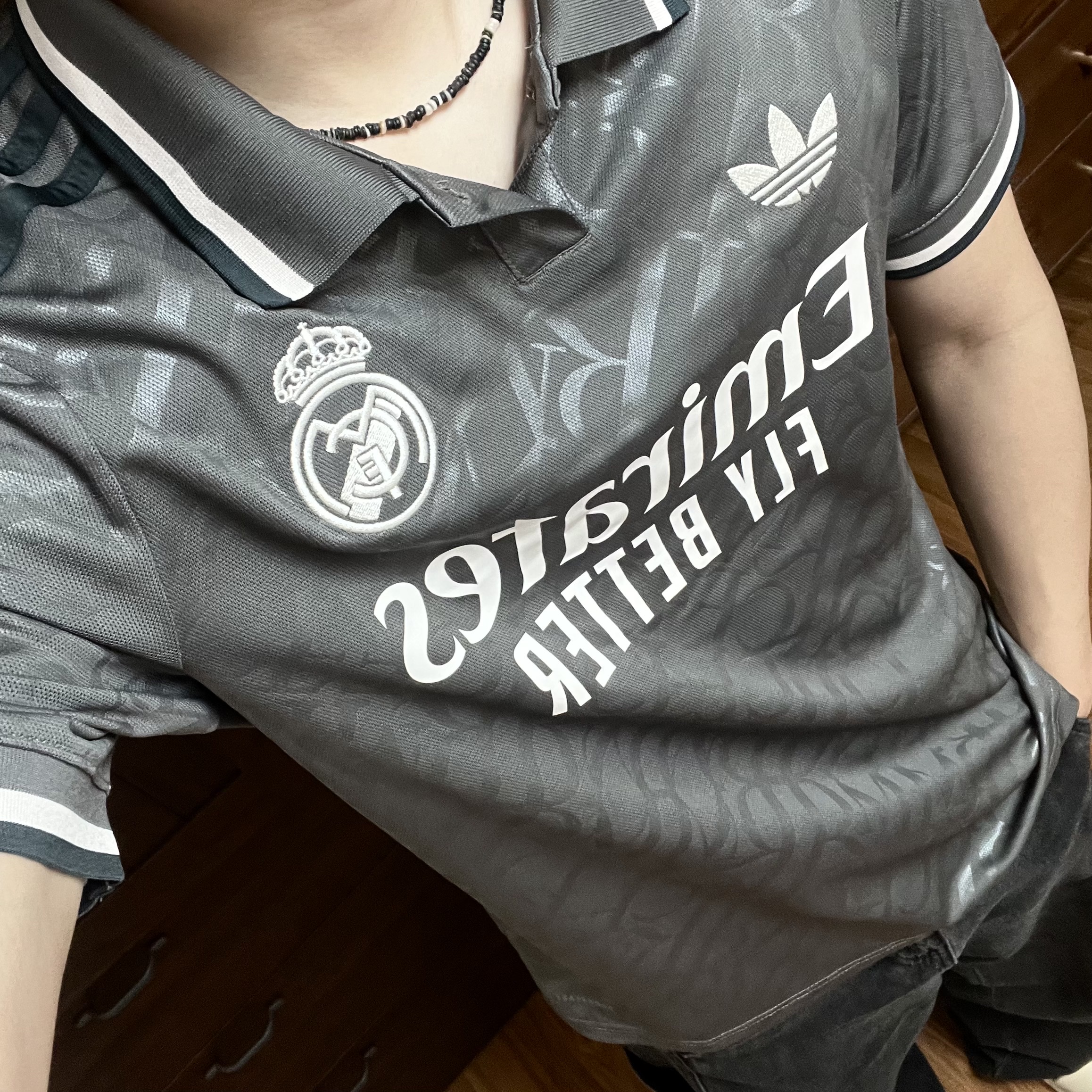 Adidas Real Madrid 2024/25 3rd Jersey Charcoal - KR Sizing (Non Marking Ver.) 착용 스타일