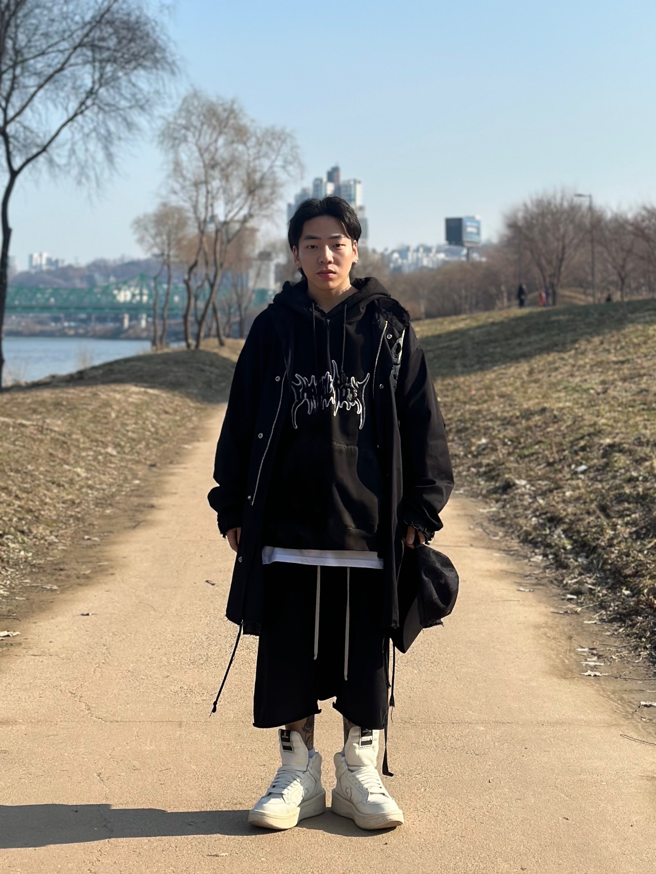 Converse x Drkshdw Turbowpn Egret 착용 스타일 - 2
