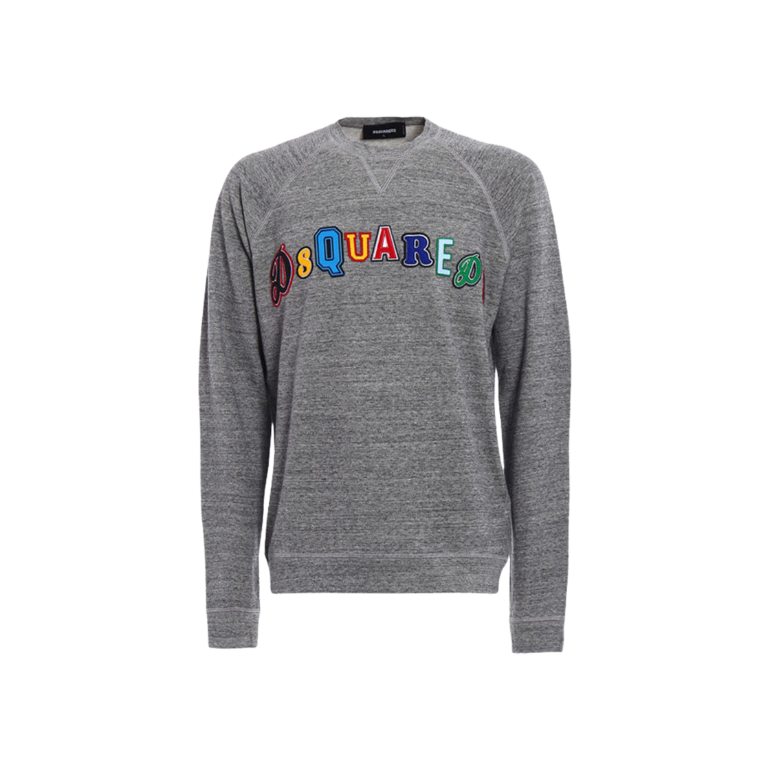S74GU0222S25202860M Dsquared2 Multicolour Logo Patch Sweatshirt Grey