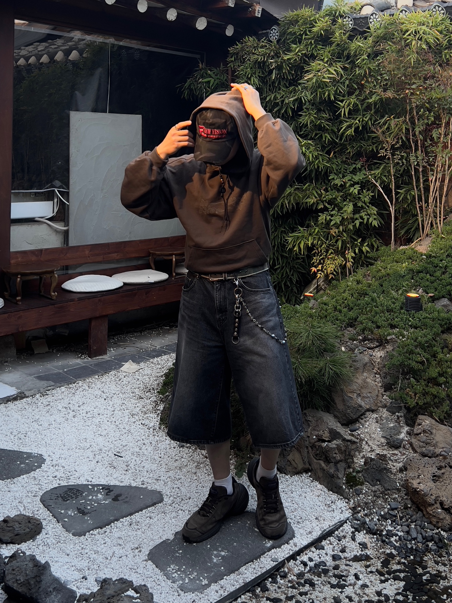 ETCE New Vision Camo Cap Night Jungle 착용 스타일