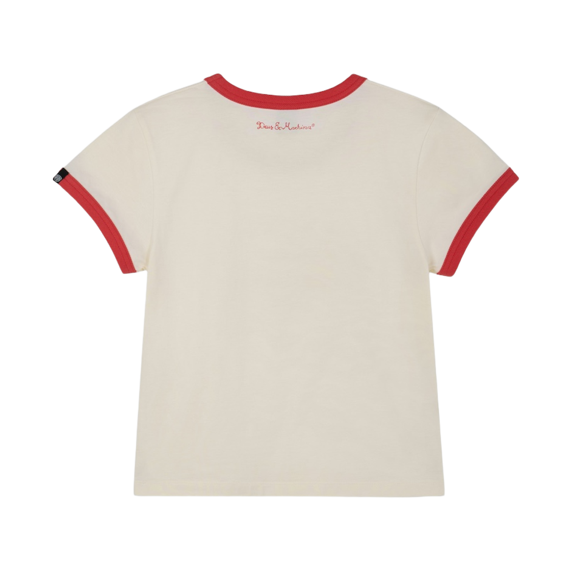 (W) 데우스 엑스 마키나 스크립트 어드레스 링거 티셔츠 아이보리((W) Deus Ex Machina Script Address Ringer T-Shirt Ivory) - 2