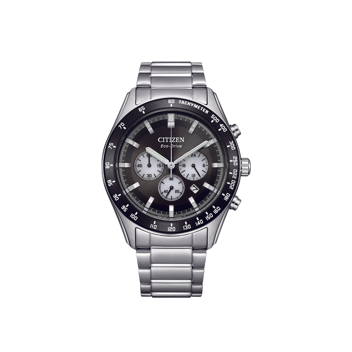 CA4674-58E Citizen Eco-Drive 43mm Stainless Steel Black Silver
