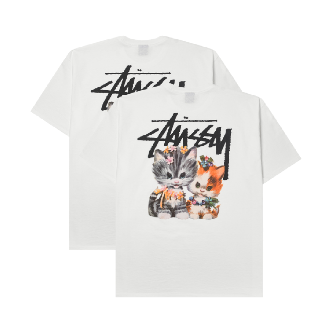 스투시 키튼 티셔츠 화이트 (2개 번들)