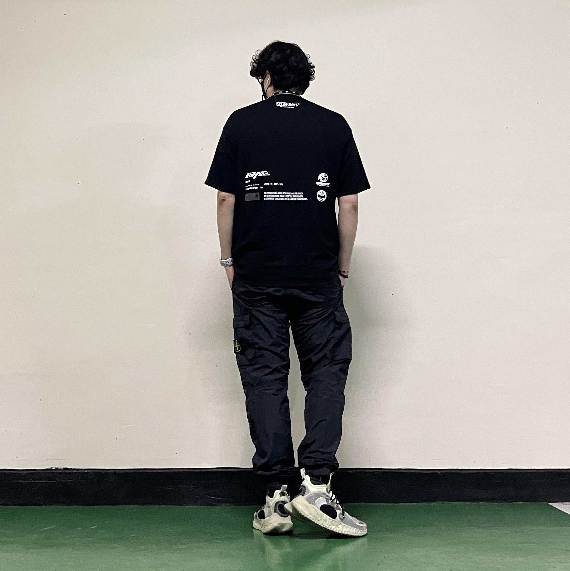 Stone Island 32029 S.I.PA/PL Seersucker TC Pants Black - 20SS, Nike Flow 2020 ISPA SE Spruce Aura 착용 스타일 - 6