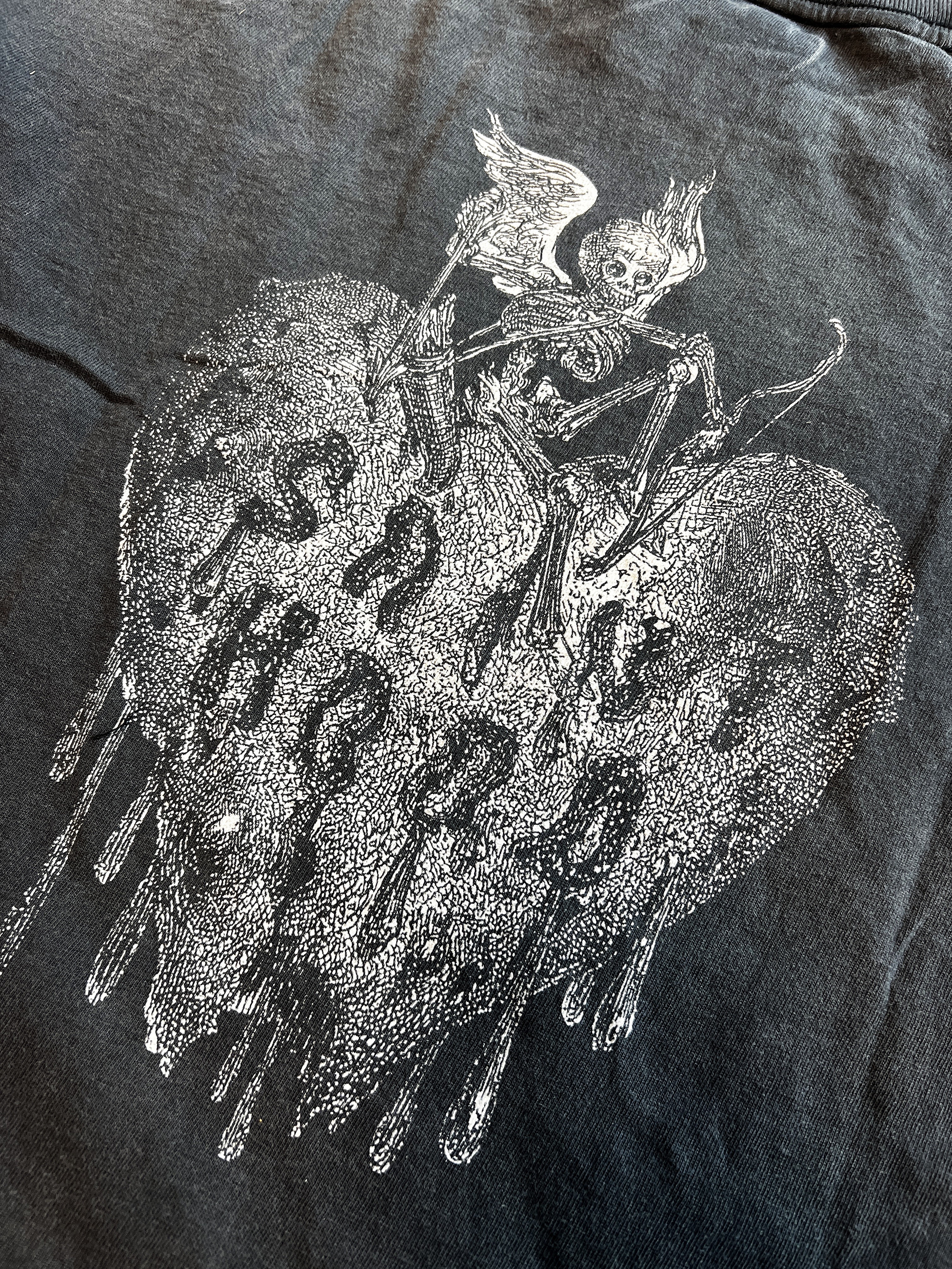 Neighborhood x Saint Mxxxxxx STHD Fearless T-Shirt Black - 25SS 착용 스타일