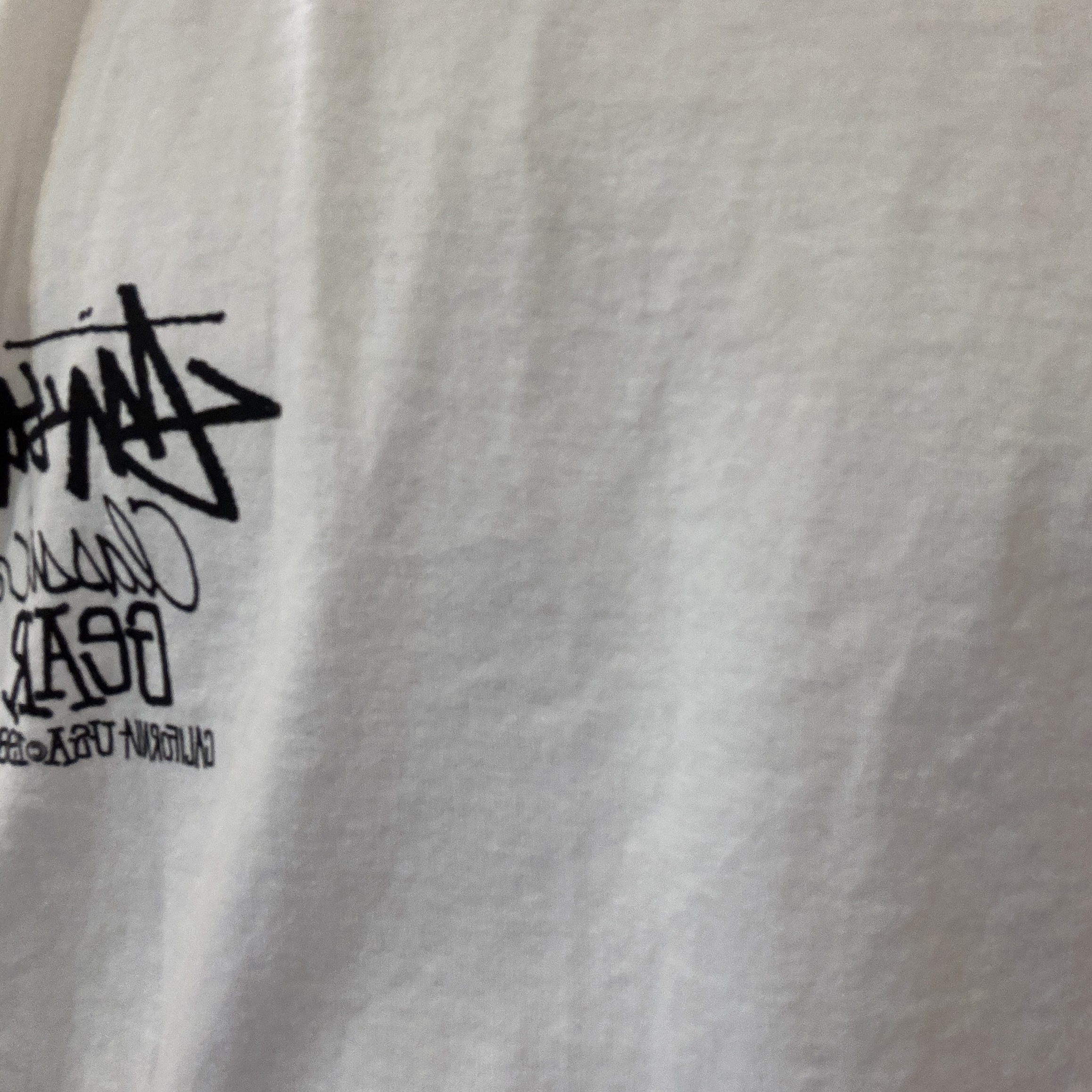 Stussy Pigment Dyed Classic Gear T-Shirt Natural 착용 스타일