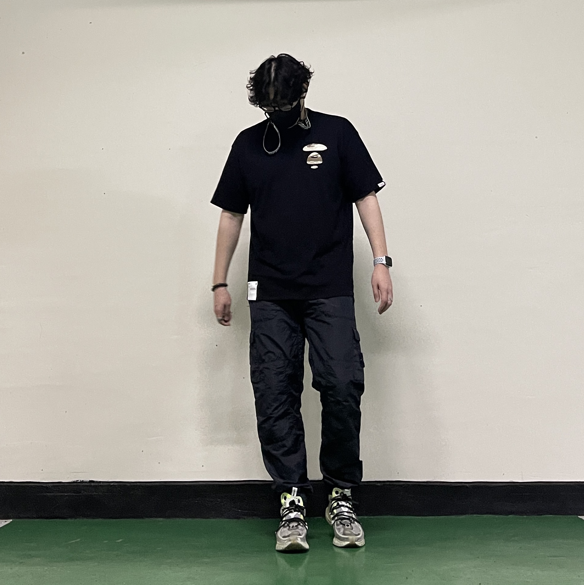 Stone Island 32029 S.I.PA/PL Seersucker TC Pants Black - 20SS, Nike Flow 2020 ISPA SE Spruce Aura 착용 스타일 - 3