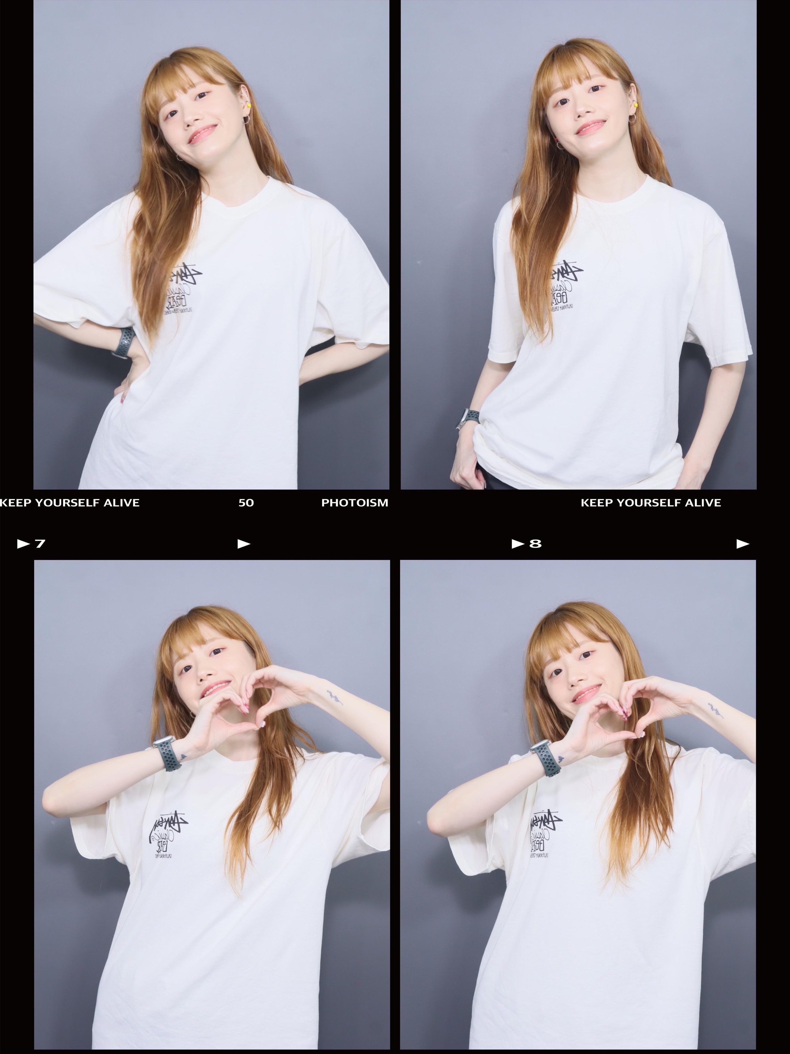 Stussy Pigment Dyed Classic Gear T-Shirt Natural 착용 스타일