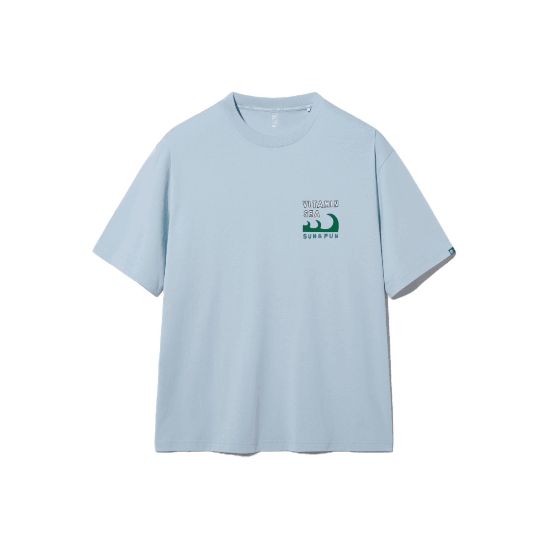 1100FS2RSH2403XLBU FILA Summer Graphic T-Shirt Light Blue - 대표 이미지 #1