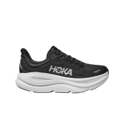 (W) Hoka Bondi 9 Black White - Wide