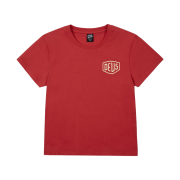 (W) Deus Ex Machina Seoul College Address Crop T-Shirt Red