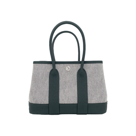 ITQQ7BK7EUAI Hermes Neo Garden Party 23 Ecru Black/Vert Mangrove
