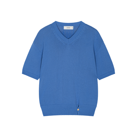 Waviness25207 Waviness High Tide V-Neck Half Knit Blue
