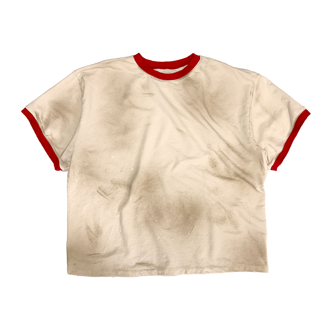 DRT_RD Hommless Distressed Ringer Tee Red - 대표 이미지 #1