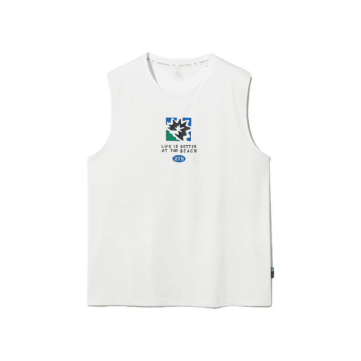 1100FS2RSH2406XOWH FILA Polyspan Summer Graphic Sleeveless T-Shirt Off-White