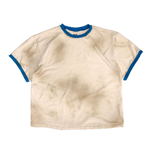 DRT_BL Hommless Distressed Ringer Tee Blue