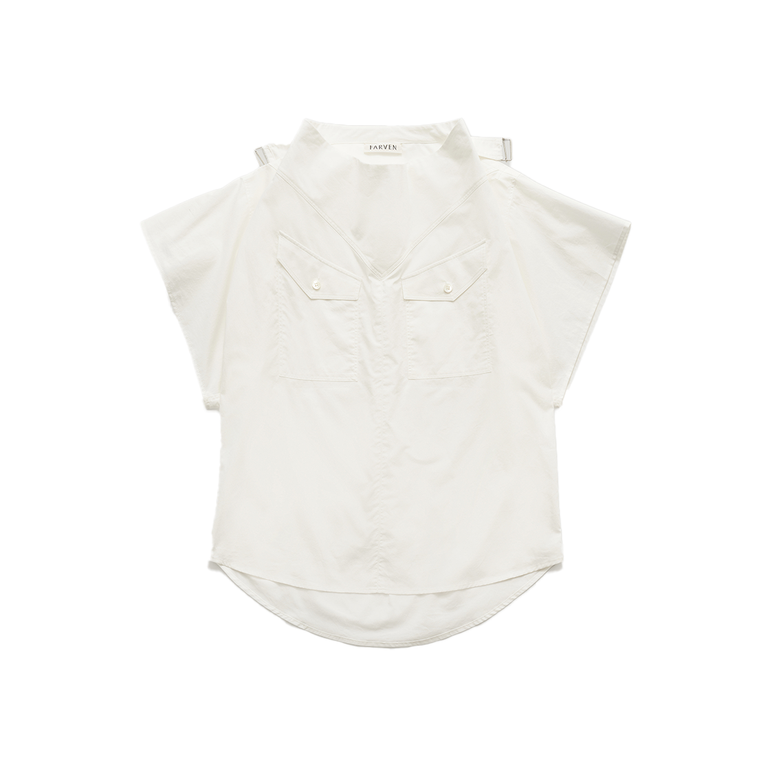 FV25B_BL03IV000 FARVEN Camille Drape Blouse Ivory