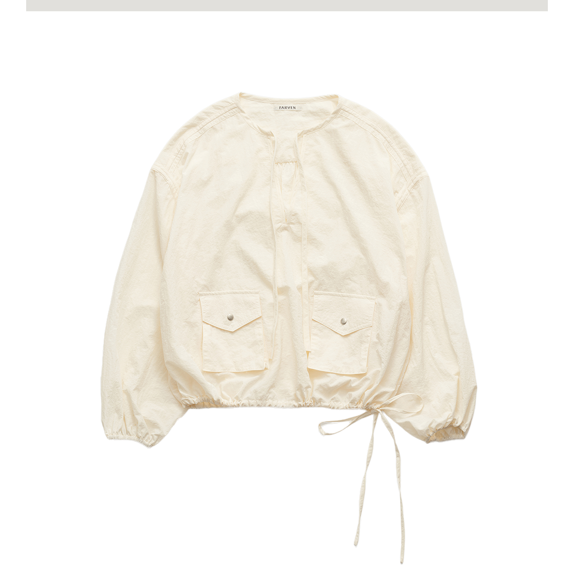 파르벵 툴 스포티 블라우스 크림 아이보리(FARVEN Tool Sporty Blouse Cream Ivory)