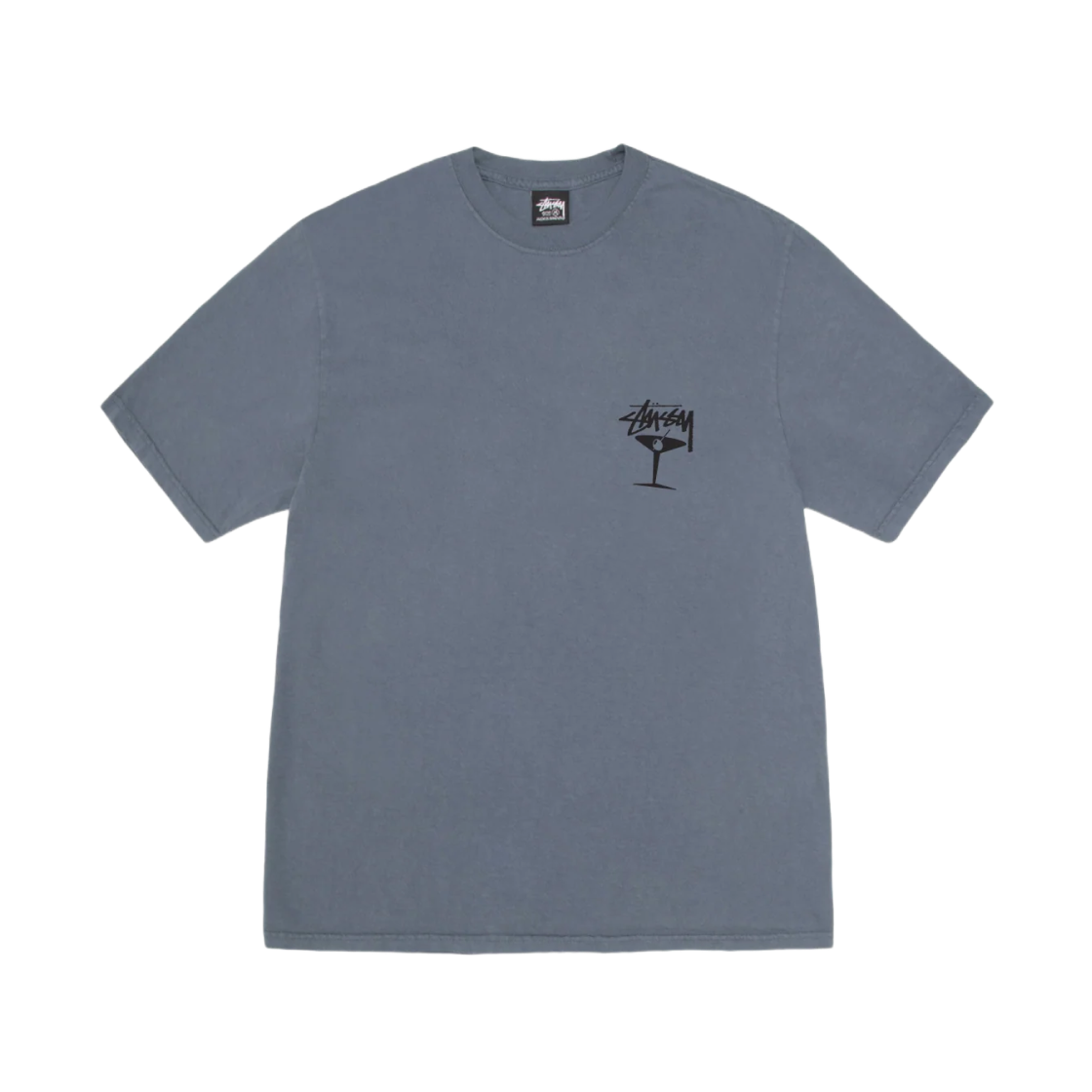 스투시 마티니 티셔츠 피그먼트 다이드 네이비(Stussy Martini T-Shirt Pigment Dyed Navy) - 2