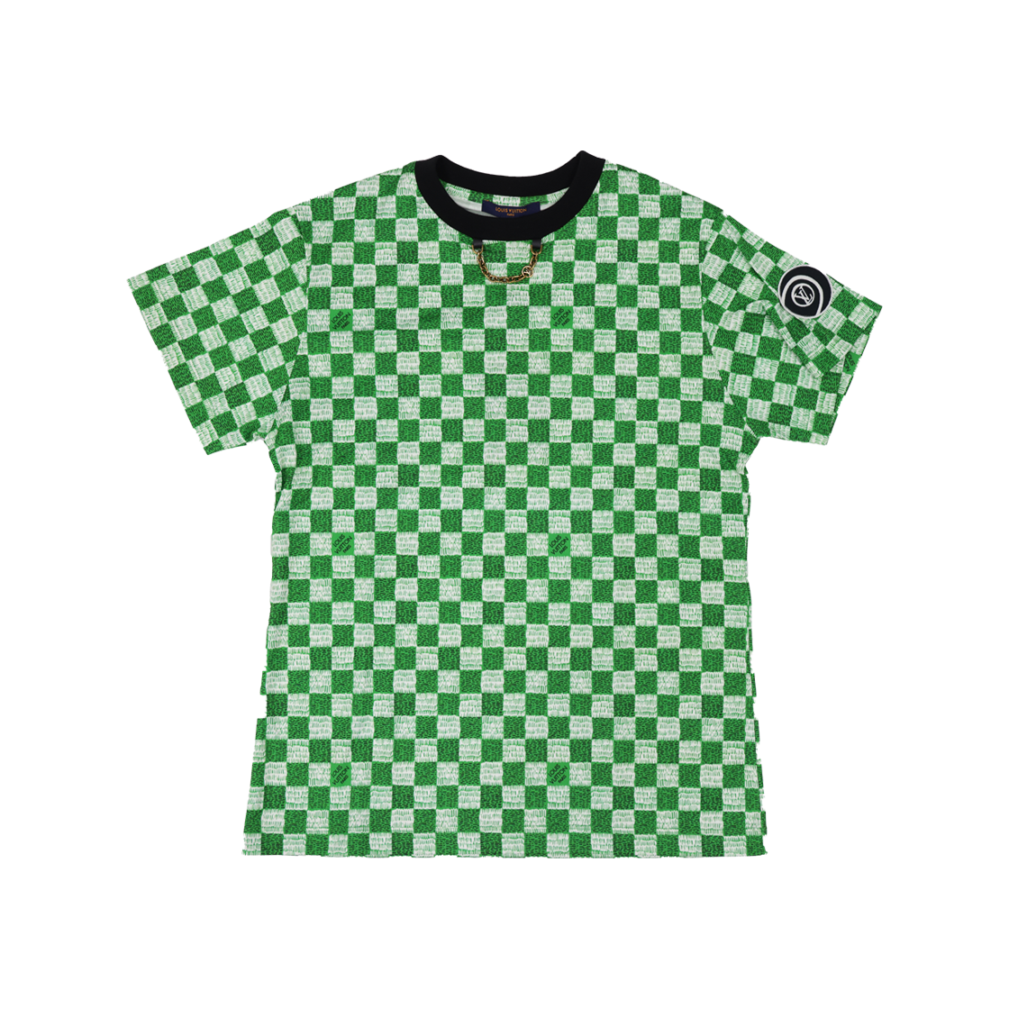 ITVB7OTS2HEQ LOUIS VUITTON Damier Knit Short-Sleeve T-Shirt