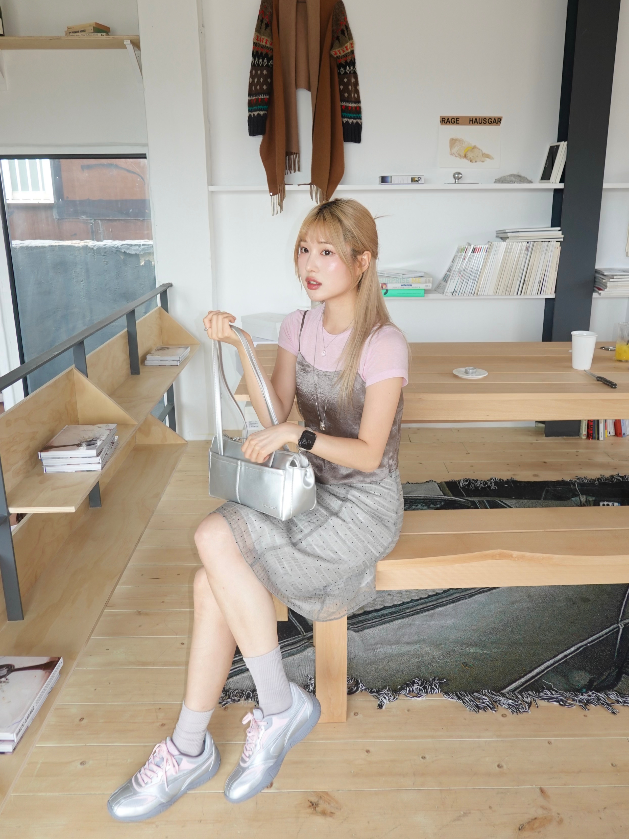 le coq sportif La Plie Silver 착용 스타일 - 3