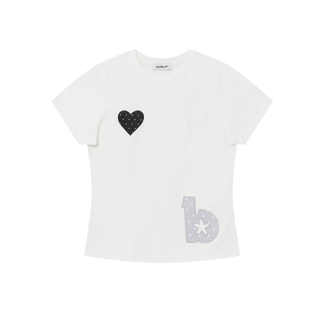 BT25HS-WWHT1 BAUF Angel Wing Slim Fit T-Shirt White