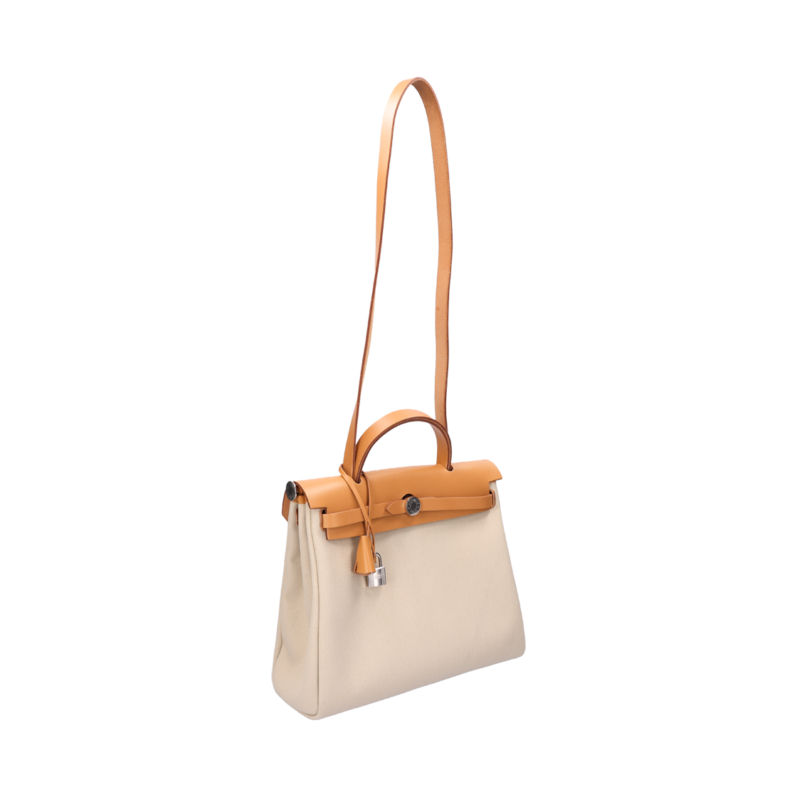 ITUIUORVT8GK HERMES Herbag Zip 31 Bag in Canvas Naturel/Sable with Palladium Hardware (U Stamp) - #6