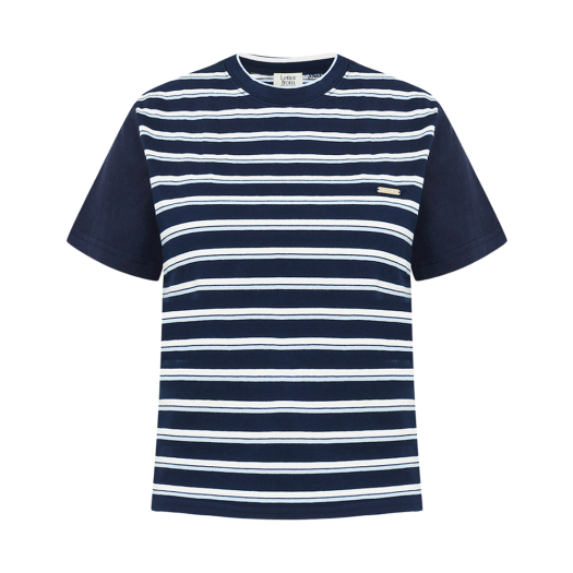 2025HT2060NYF Letter From Moon Venue Stripe T-Shirt Navy