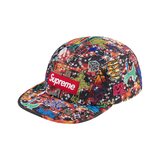 Supreme AOI Embroidered Camp Cap Flames - 25SS
