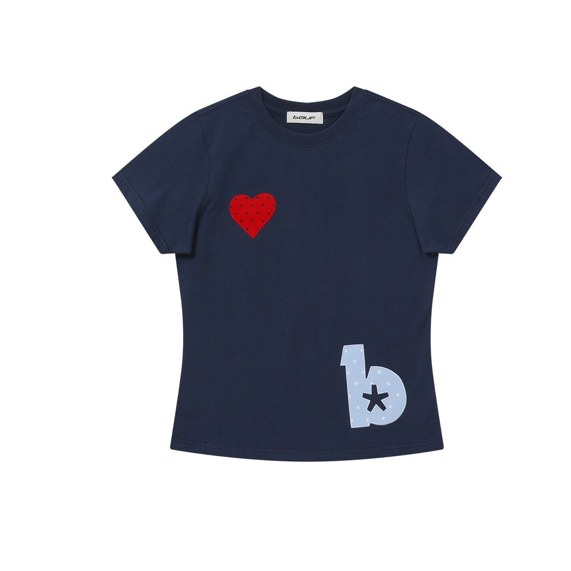 BT25HS-WNVY1 BAUF Angel Wing Slim Fit T-Shirt Navy
