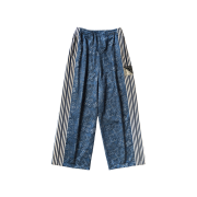 Kapital Smooth Jersey Cookie Bandana Print Baggy Track Pants Navy