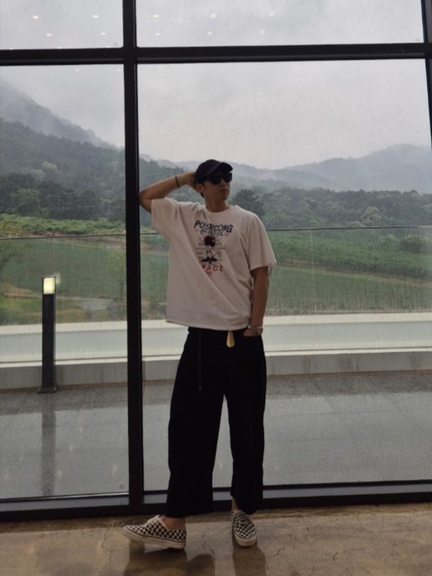 Vans Authentic Golden Coast Checkerboard, Typing Mistake Dusty Navy 80-90’s Vntg Cap (Vintage Symbol Parody) 착용 스타일