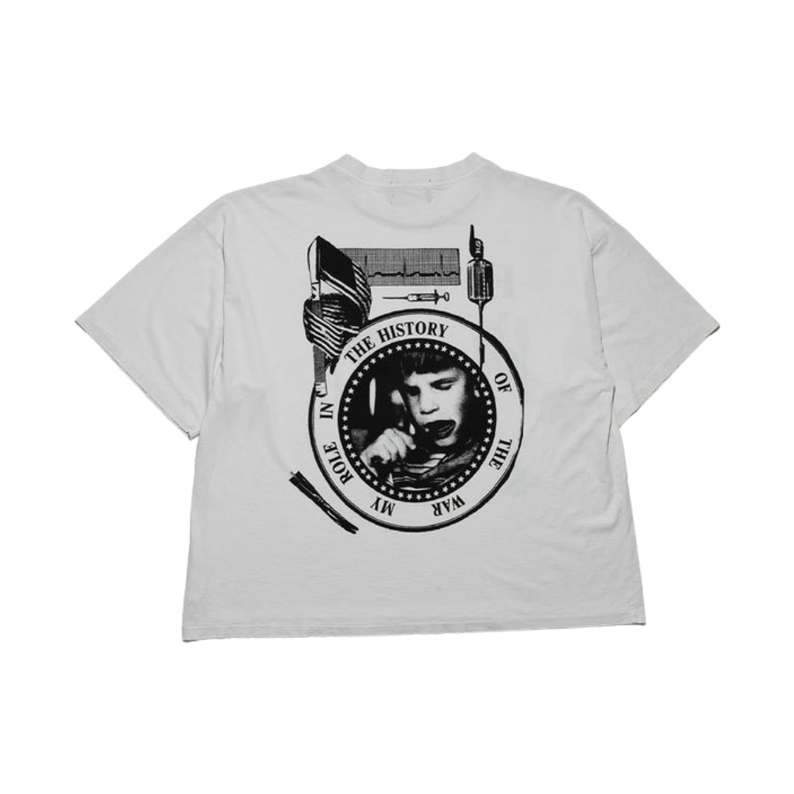 앙팡 리쉬 데프리메 마이 롤 인 더 워 티셔츠 페이디드 화이트(Enfants Riches Deprimes My Role In The War T-Shirt Faded White) - 2