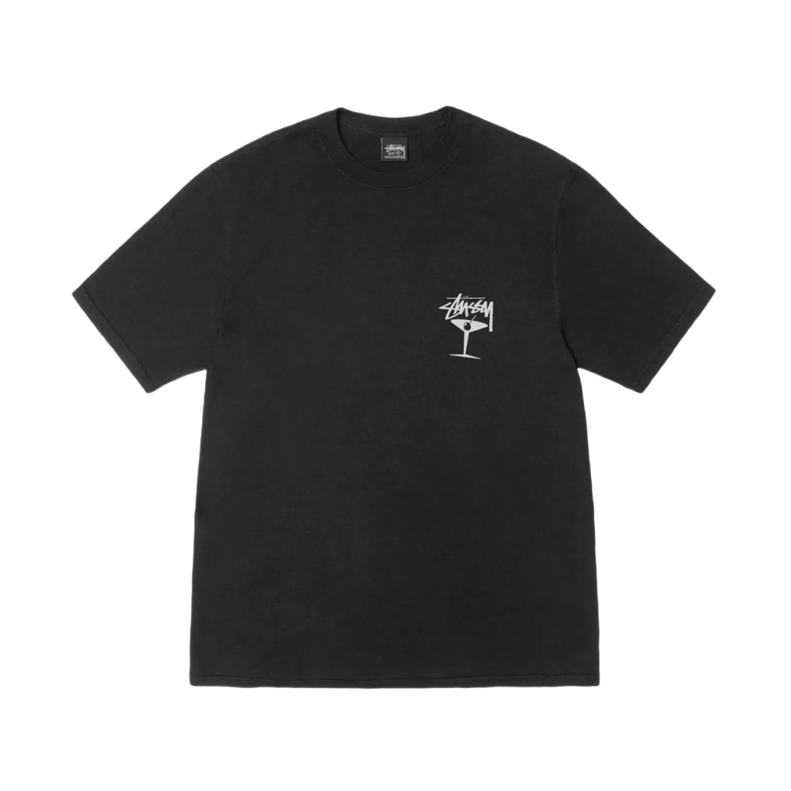 스투시 마티니 티셔츠 피그먼트 다이드 블랙(Stussy Martini T-Shirt Pigment Dyed Black) - 2