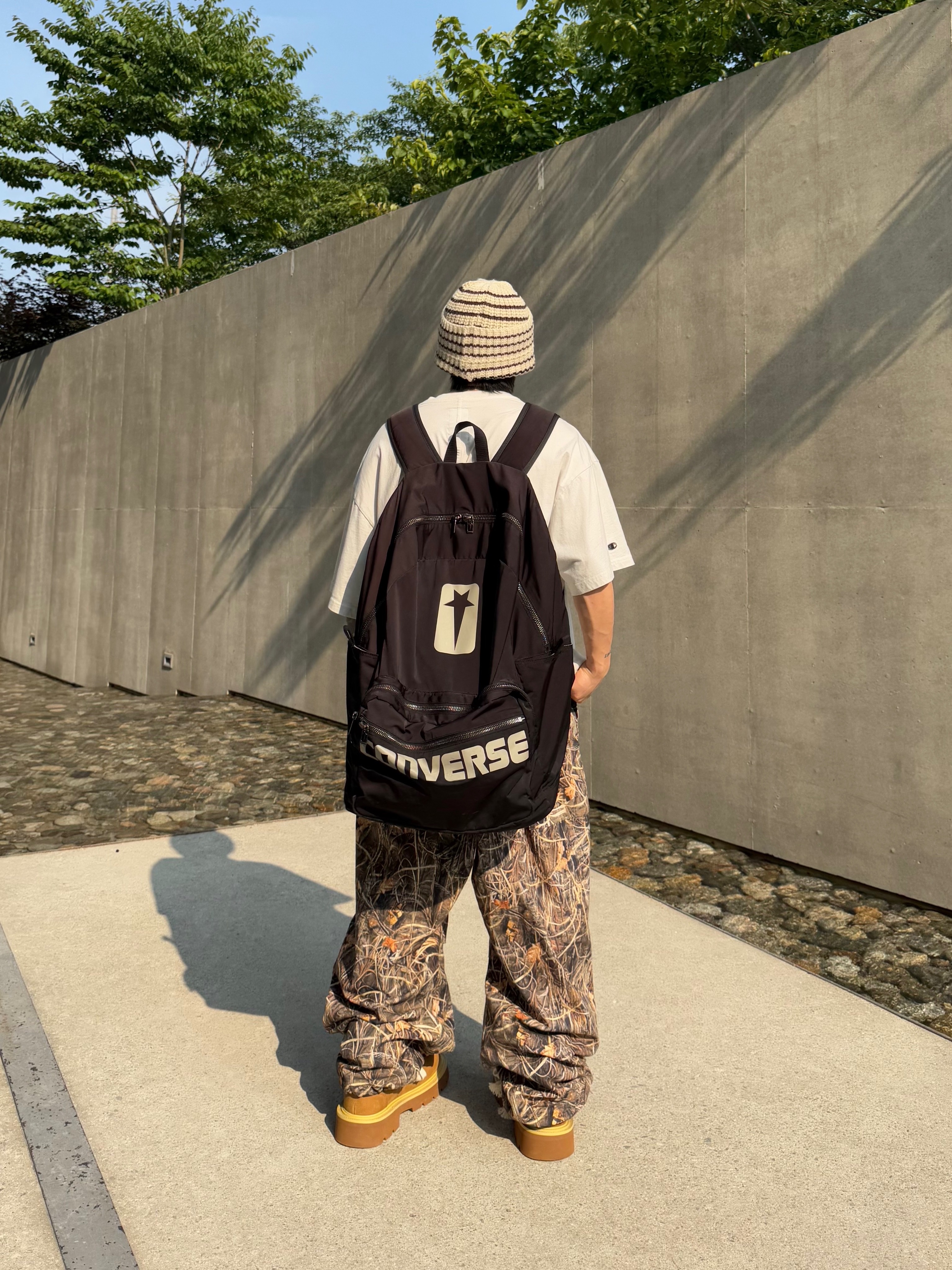 Converse x Drkshdw Oversized Backpack Black, Wapworks Wide Safety Cargo Pants Mold 착용 스타일 - 6