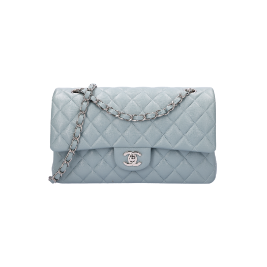 ITR4QIQNQ9JC CHANEL Classic Medium Flap Bag in Leather with Silver-Tone Hardware