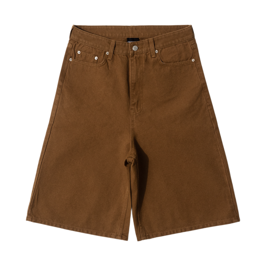Q5MMST004BRO QT8 GARMENTS Oxford Wide Bermuda Shorts Brown