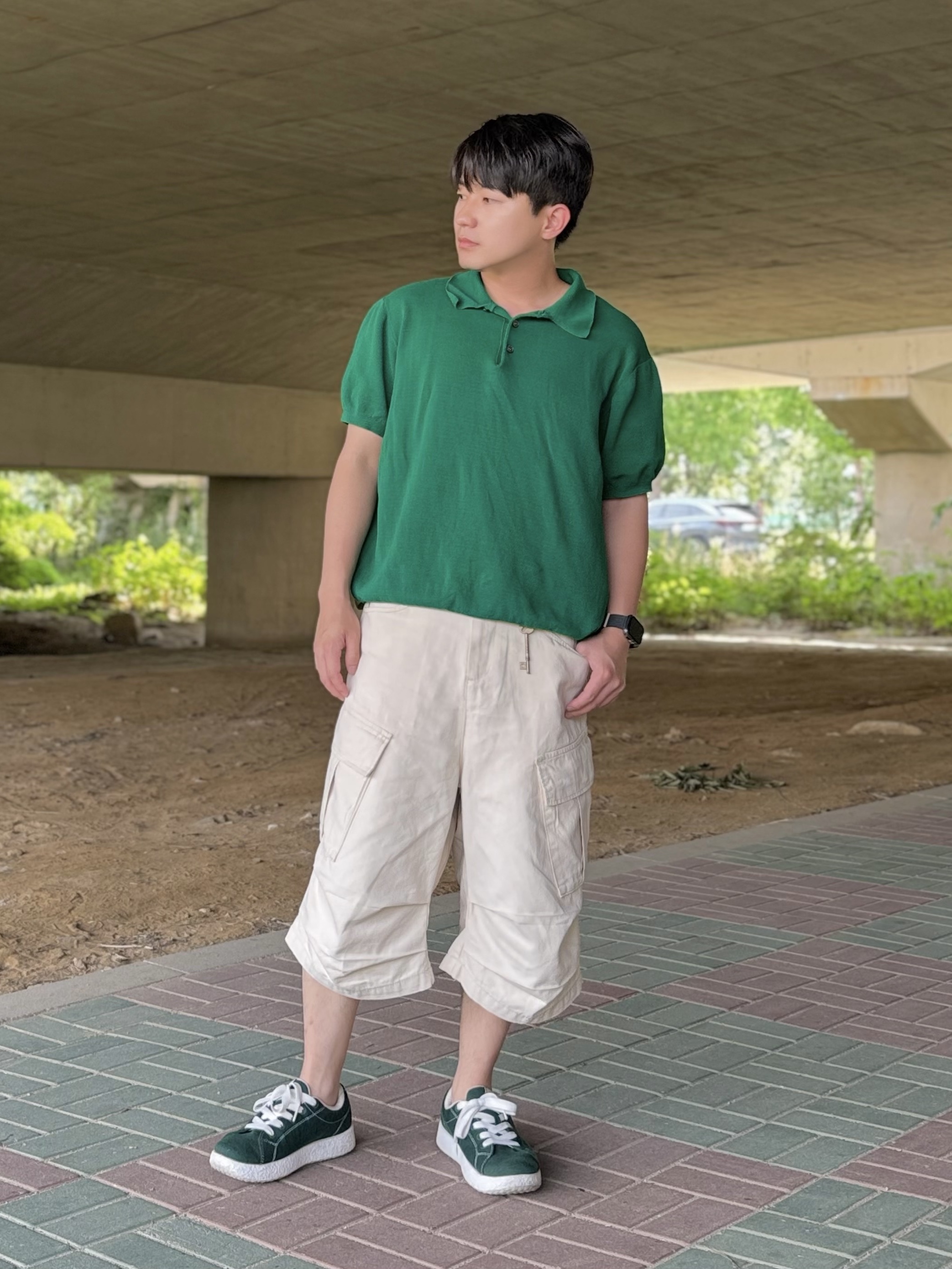 [6% 적립] LeMouton Buddy Darkgreen 착용 스타일 - 3