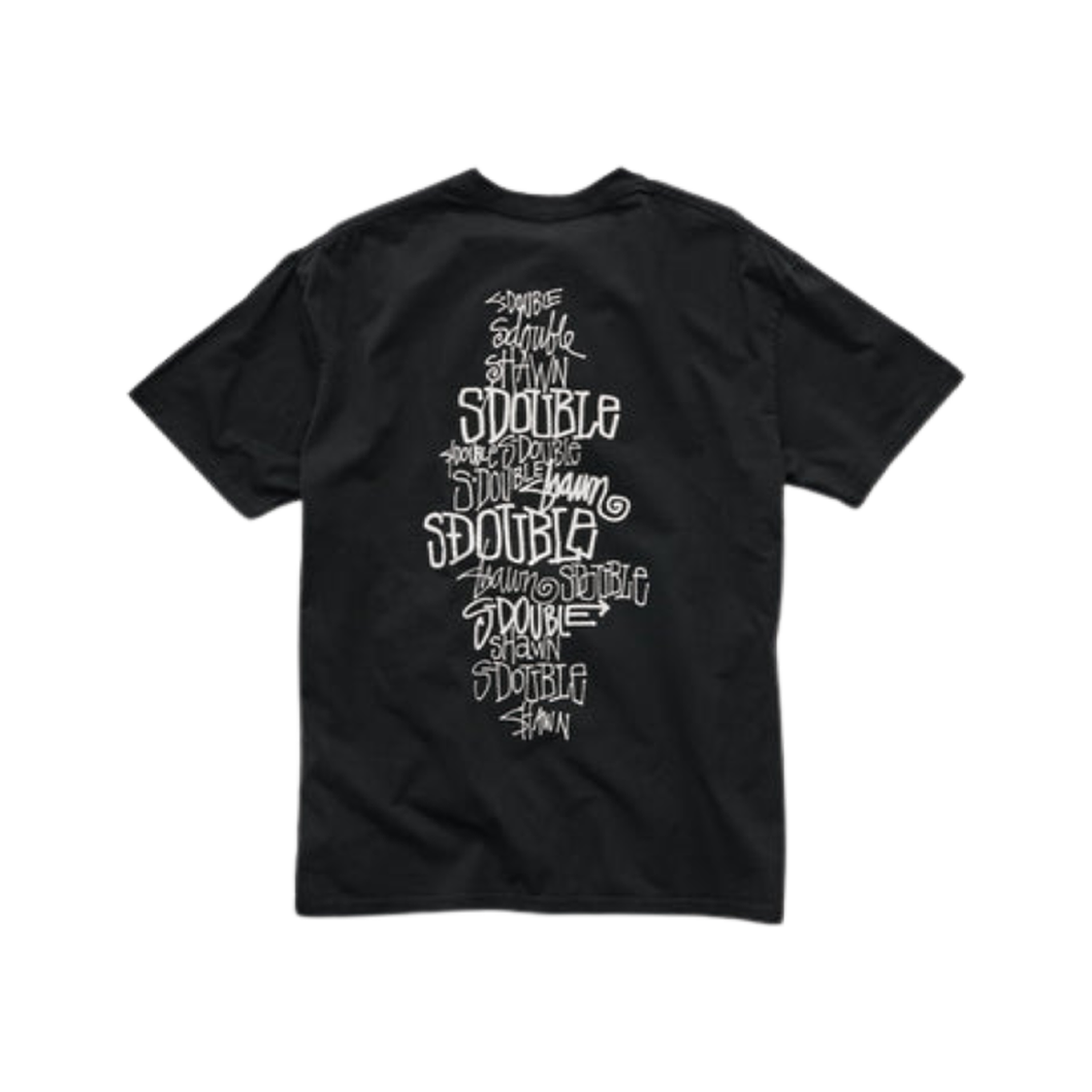 SD025W1001 S/Double Script Stack T-Shirt Washed Black