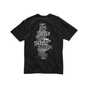 S/Double Script Stack T-Shirt Washed Black