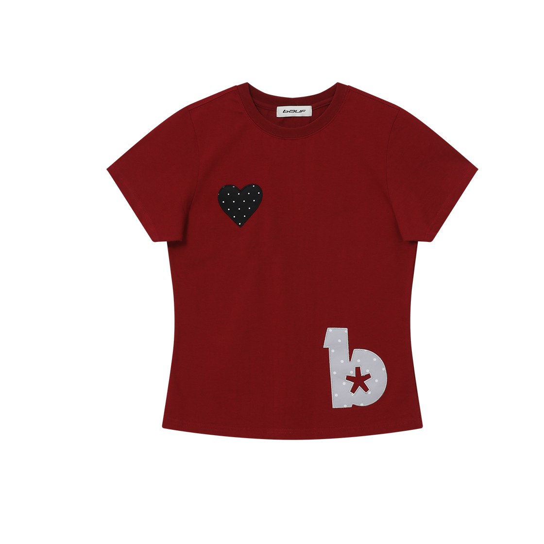 BT25HS-WRED1 BAUF Angel Wing Slim Fit T-Shirt Red