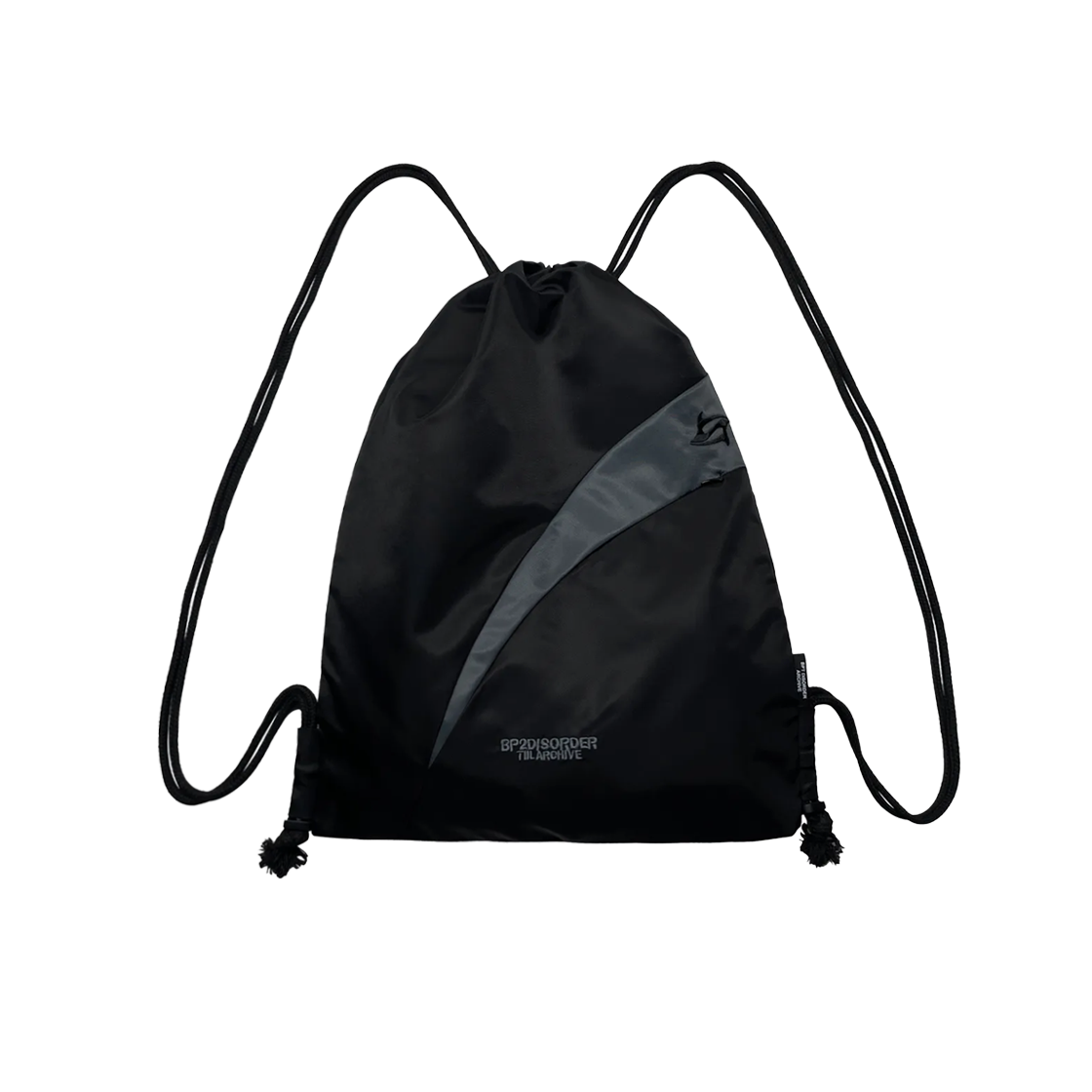 비피투디스오더 BPT 스몰 심볼 로고 짐색 블랙(BP2DISORDER Small Symbol Logo Gymsack Black)