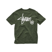S/Double Shawn Script T-Shirt Washed Forest