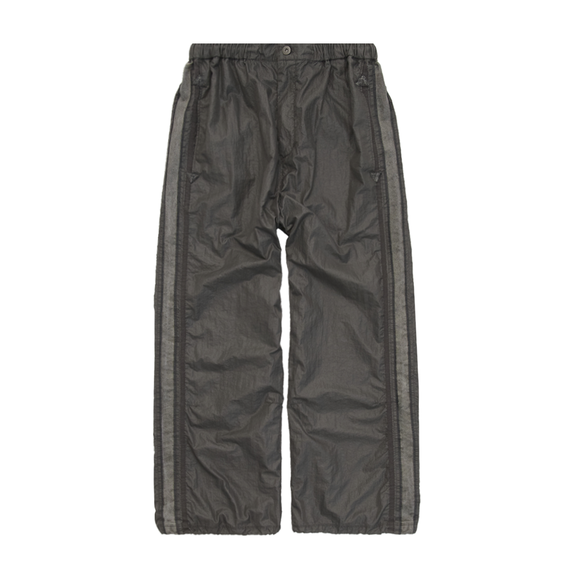 PL5OTP0501AN Polyteru Glossy Track Pants Khaki Gray - 대표 이미지 #1