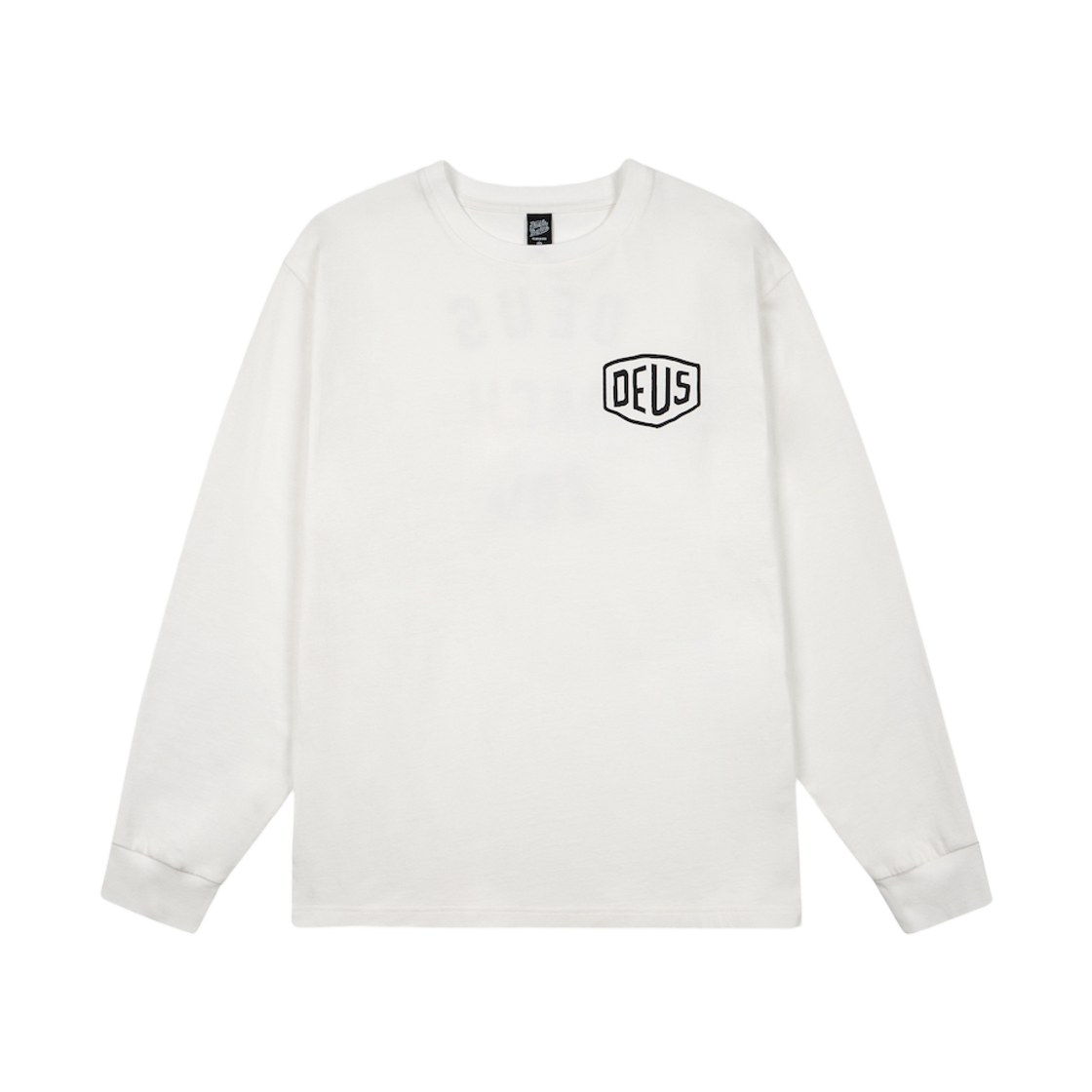데우스 엑스 마키나 서울 컬리지 어드레스 롱슬리브 티셔츠 화이트(Deus Ex Machina Seoul College Address Long Sleeve T-Shirt White)