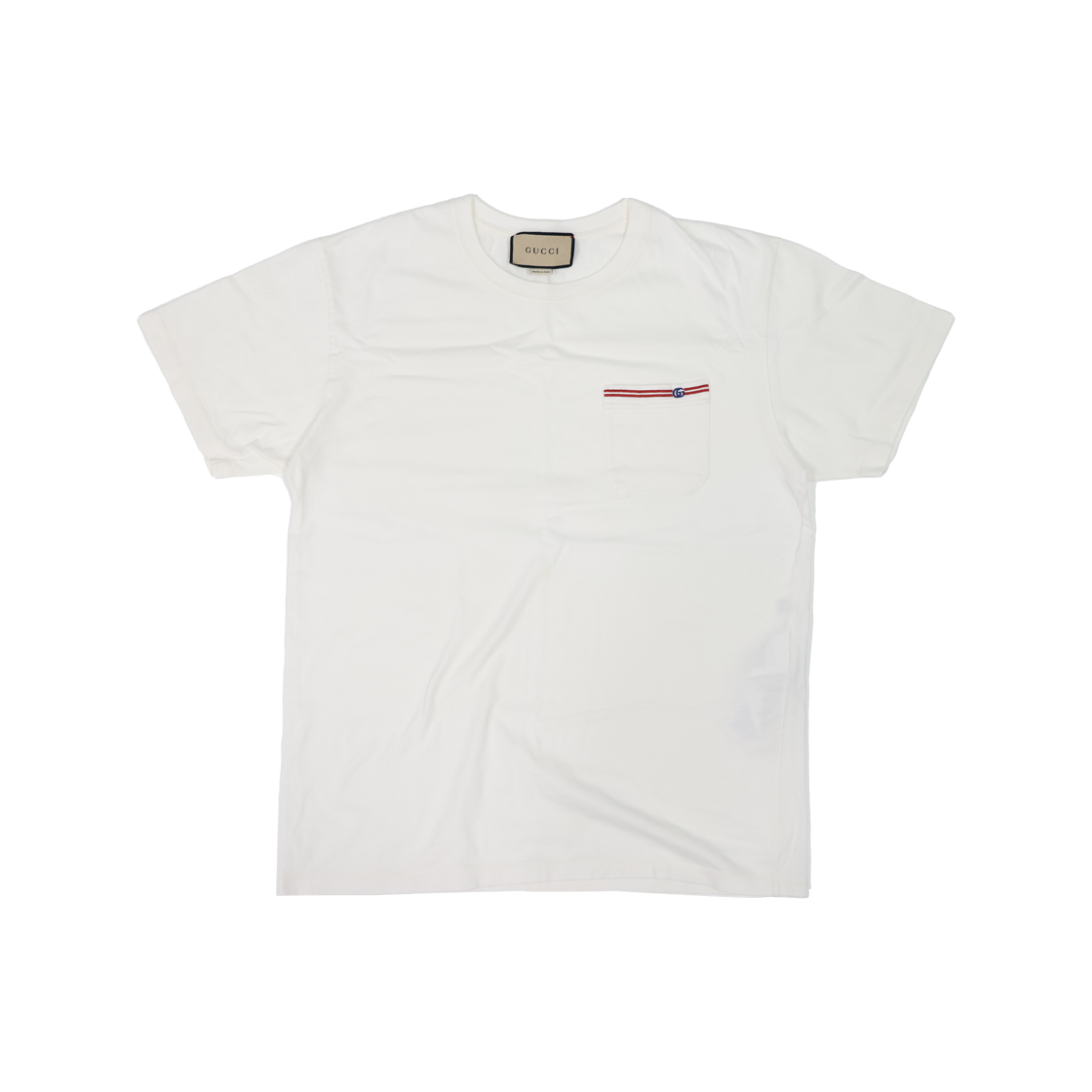 ITH3HPORMGK3 GUCCI Embroidered T-Shirt in White