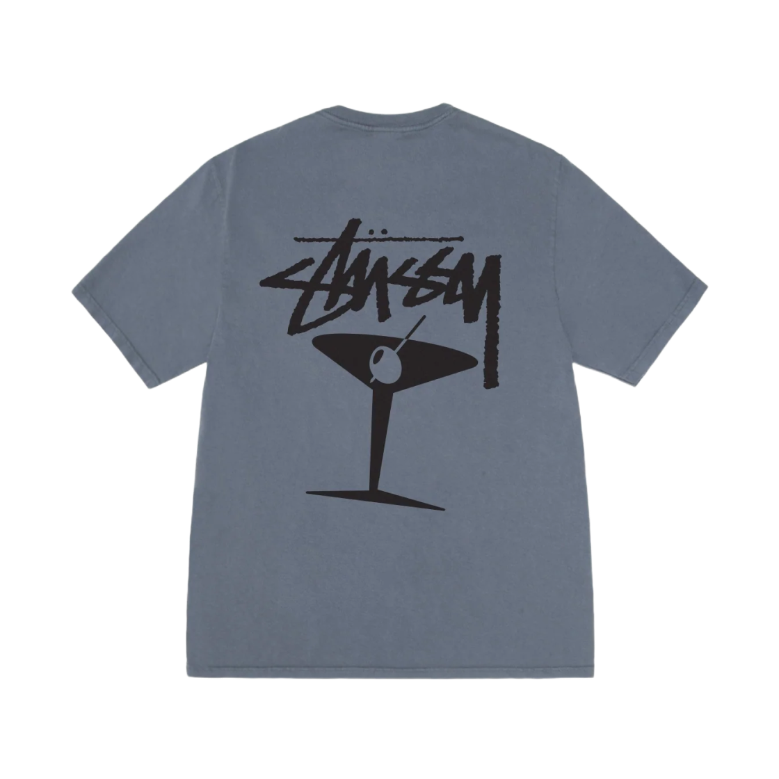 1905149 Stussy Martini T-Shirt Pigment Dyed Navy